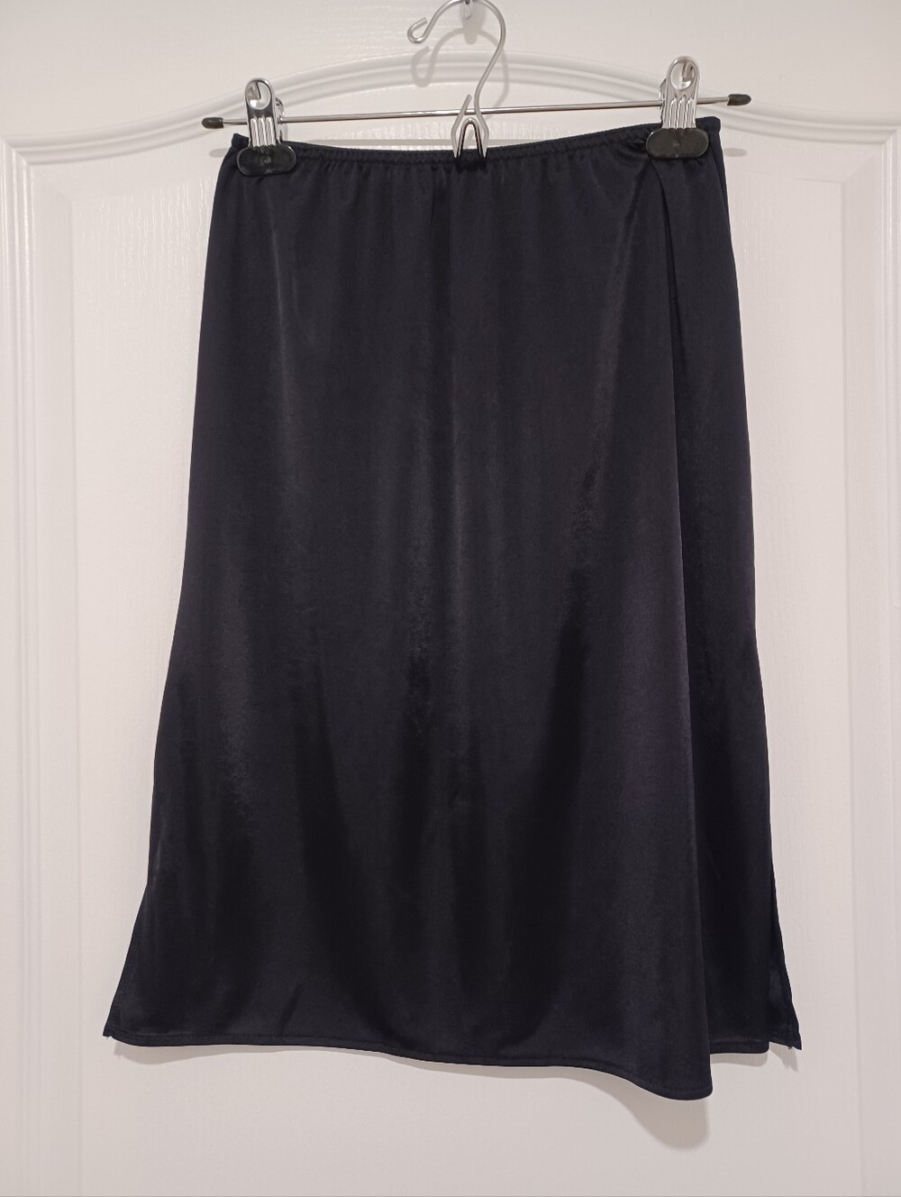 Black Women’s Slip Skirt - Classic Satin Underskirt